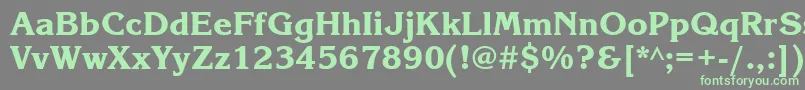 Korinnablackbtt Font – Green Fonts on Gray Background