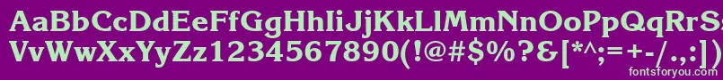 Korinnablackbtt Font – Green Fonts on Purple Background