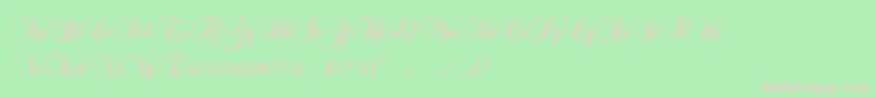 CopyistThin Font – Pink Fonts on Green Background