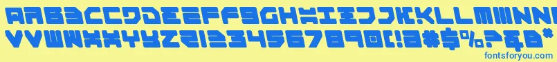 Omega3l Font – Blue Fonts on Yellow Background