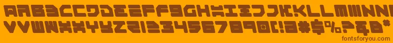 Omega3l Font – Brown Fonts on Orange Background