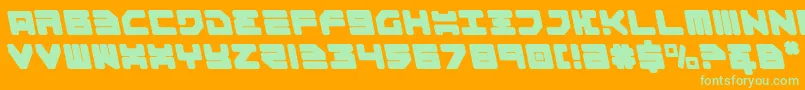 Omega3l Font – Green Fonts on Orange Background