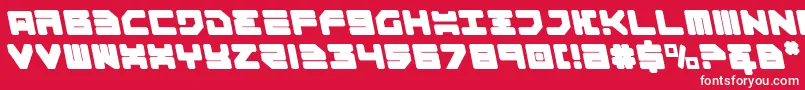 Omega3l Font – White Fonts on Red Background