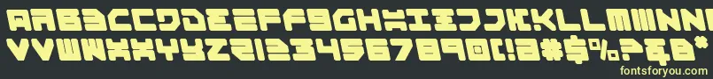 Omega3l Font – Yellow Fonts on Black Background