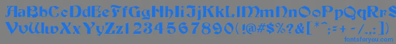 Tutbur Font – Blue Fonts on Gray Background