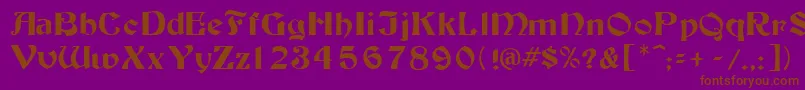 Tutbur Font – Brown Fonts on Purple Background