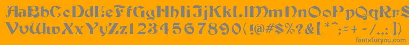 Tutbur Font – Gray Fonts on Orange Background