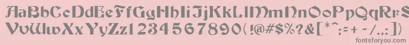 Tutbur Font – Gray Fonts on Pink Background