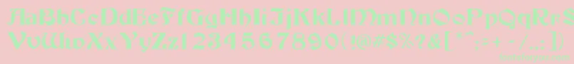 Tutbur Font – Green Fonts on Pink Background