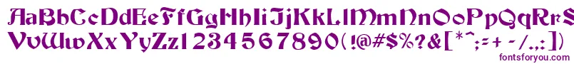 Tutbur Font – Purple Fonts on White Background