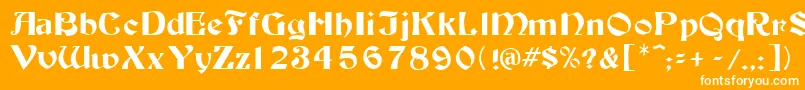 Tutbur Font – White Fonts on Orange Background