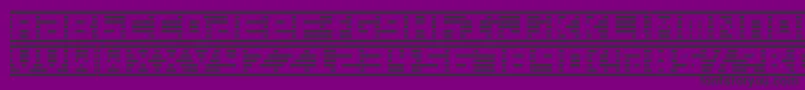 Border7a Font – Black Fonts on Purple Background