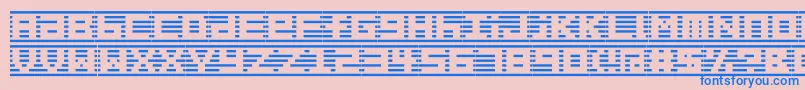 Border7a Font – Blue Fonts on Pink Background