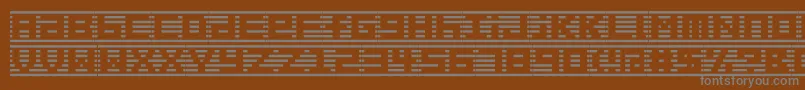 フォントBorder7a – 茶色の背景に灰色の文字