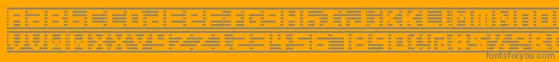 Border7a Font – Gray Fonts on Orange Background