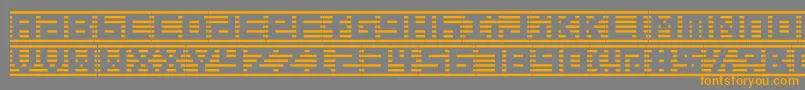 Border7a Font – Orange Fonts on Gray Background