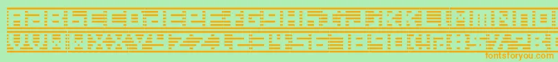 Border7a Font – Orange Fonts on Green Background