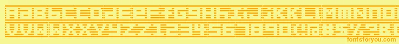 Border7a Font – Orange Fonts on Yellow Background