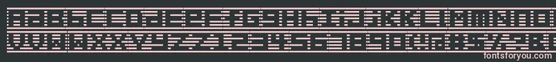 Border7a Font – Pink Fonts on Black Background