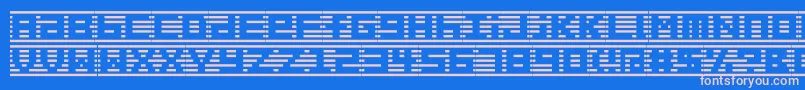 Border7a Font – Pink Fonts on Blue Background