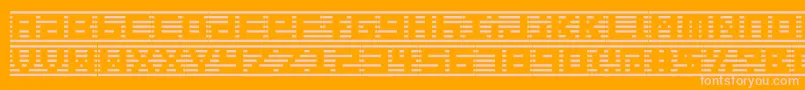 Border7a Font – Pink Fonts on Orange Background