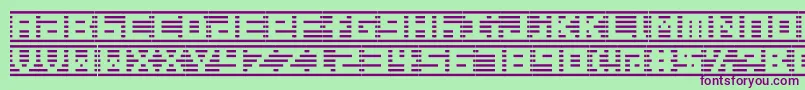 Border7a Font – Purple Fonts on Green Background