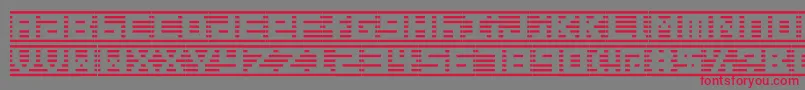 Border7a Font – Red Fonts on Gray Background