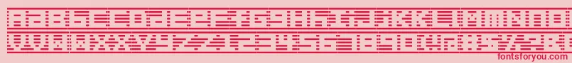 Border7a Font – Red Fonts on Pink Background