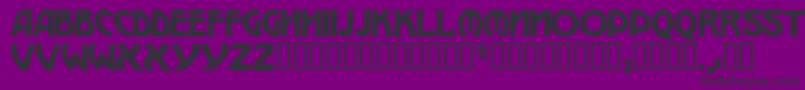 Fonte W.J.Pearce213 – fontes pretas em um fundo violeta