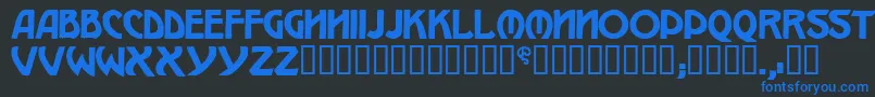 W.J.Pearce213 Font – Blue Fonts on Black Background