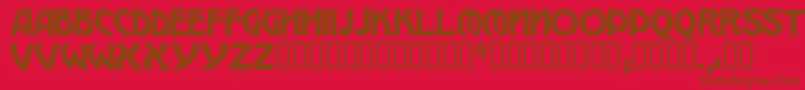 W.J.Pearce213 Font – Brown Fonts on Red Background