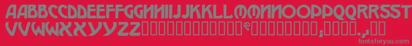 W.J.Pearce213 Font – Gray Fonts on Red Background