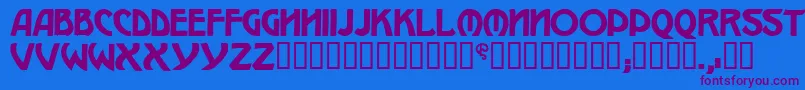 W.J.Pearce213 Font – Purple Fonts on Blue Background