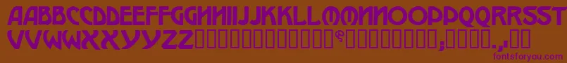 W.J.Pearce213 Font – Purple Fonts on Brown Background