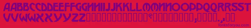W.J.Pearce213 Font – Purple Fonts on Red Background