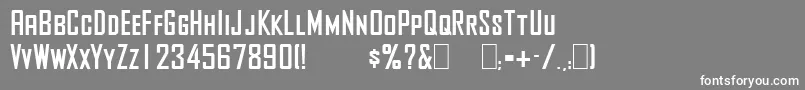 AgencyBold Font – White Fonts on Gray Background