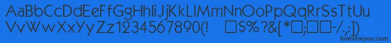 Kabelmedium Font – Black Fonts on Blue Background