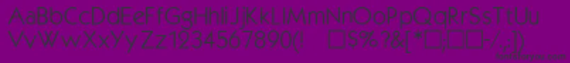 Kabelmedium-Schriftart – Schwarze Schriften auf violettem Hintergrund