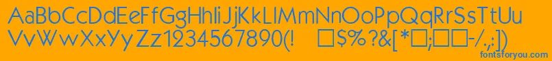 Kabelmedium Font – Blue Fonts on Orange Background