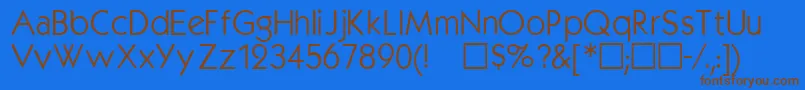 Kabelmedium Font – Brown Fonts on Blue Background