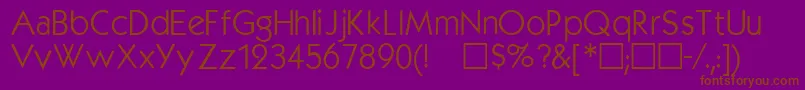 Kabelmedium Font – Brown Fonts on Purple Background