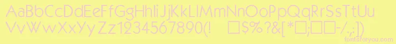 Kabelmedium Font – Pink Fonts on Yellow Background