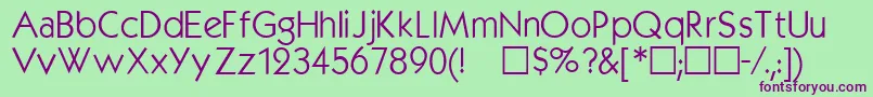 Kabelmedium Font – Purple Fonts on Green Background