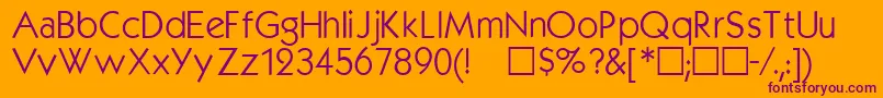 Kabelmedium Font – Purple Fonts on Orange Background