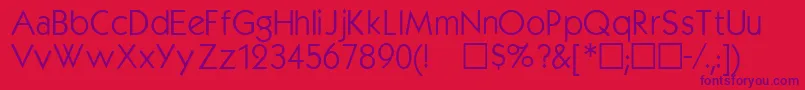 Fonte Kabelmedium – fontes roxas em um fundo vermelho