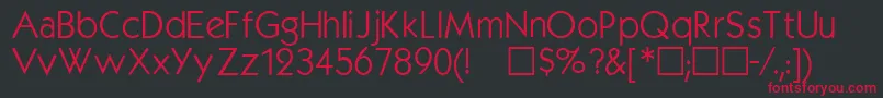 Kabelmedium Font – Red Fonts on Black Background