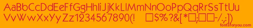 Kabelmedium Font – Red Fonts on Orange Background