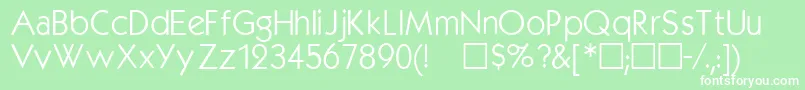 Kabelmedium Font – White Fonts on Green Background