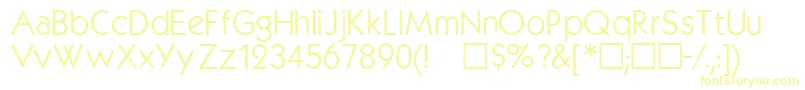 Kabelmedium Font – Yellow Fonts on White Background