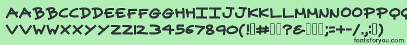 Superpowers Font – Black Fonts on Green Background